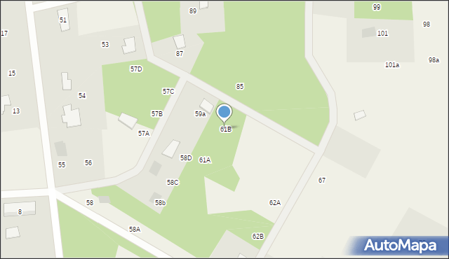 Czerniewo, Czerniewo, 61B, mapa Czerniewo