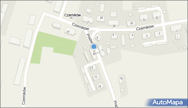Czerników, Czerników, 13, mapa Czerników