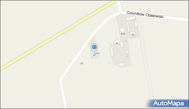 Czerników Opatowski, Czerników Opatowski, 42, mapa Czerników Opatowski