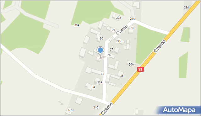 Czerno, Czerno, 31, mapa Czerno