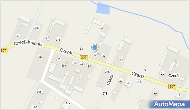 Czerśl, Czerśl, 32, mapa Czerśl