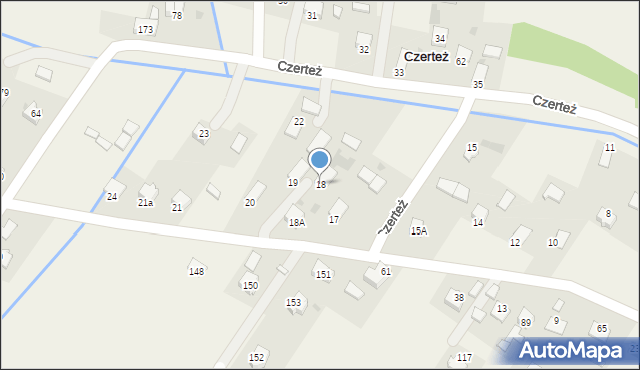 Czerteż, Czerteż, 18, mapa Czerteż