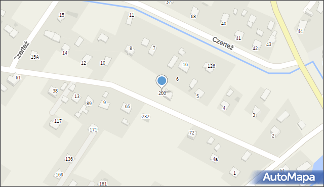 Czerteż, Czerteż, 200, mapa Czerteż