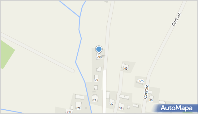 Czerteż, Czerteż, 29A, mapa Czerteż