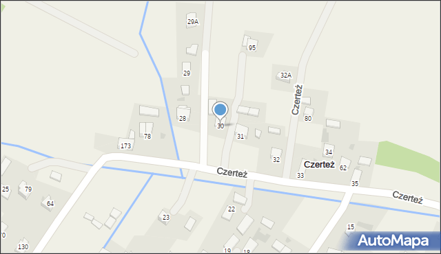 Czerteż, Czerteż, 30, mapa Czerteż
