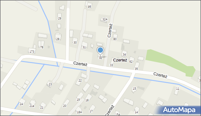 Czerteż, Czerteż, 32, mapa Czerteż