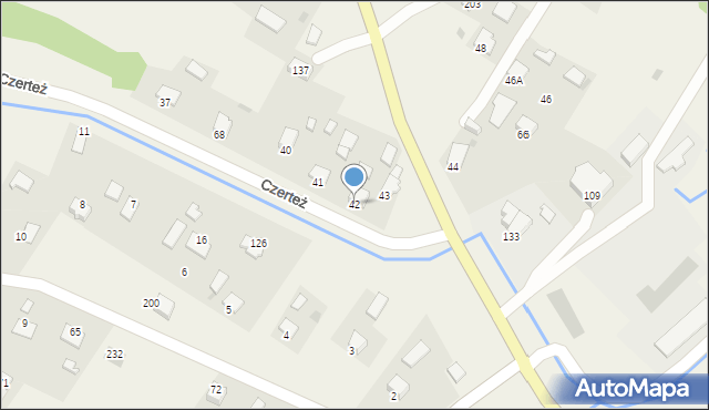 Czerteż, Czerteż, 42, mapa Czerteż