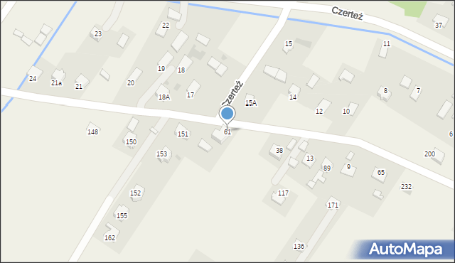 Czerteż, Czerteż, 61, mapa Czerteż