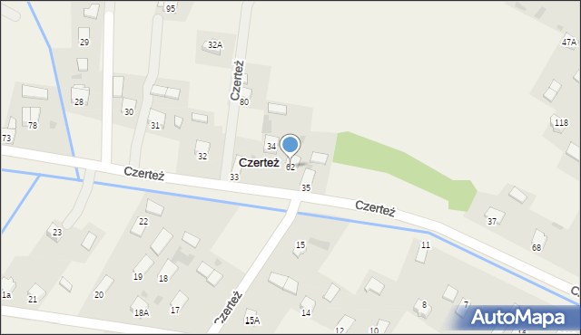 Czerteż, Czerteż, 62, mapa Czerteż