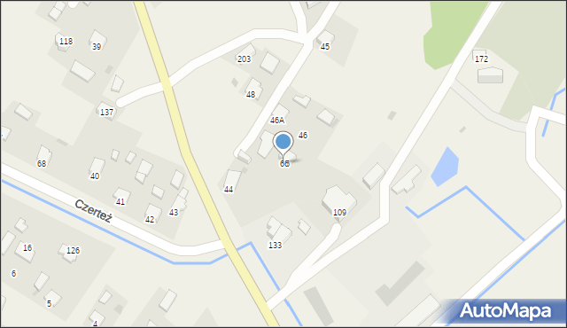 Czerteż, Czerteż, 66, mapa Czerteż
