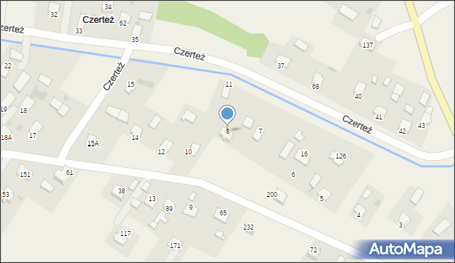 Czerteż, Czerteż, 8, mapa Czerteż