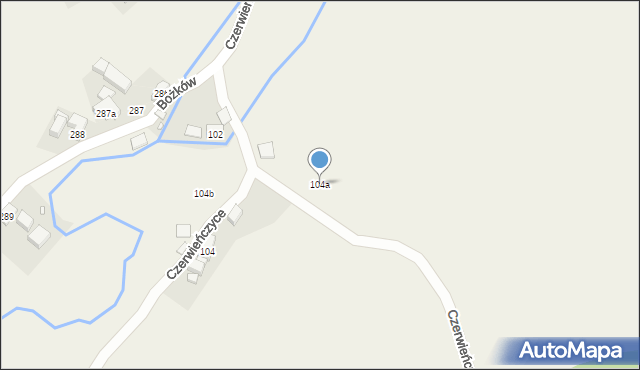 Czerwieńczyce, Czerwieńczyce, 104a, mapa Czerwieńczyce