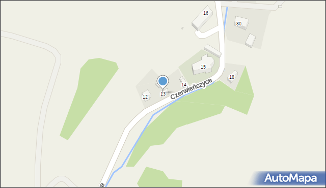 Czerwieńczyce, Czerwieńczyce, 13, mapa Czerwieńczyce