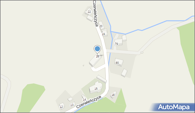 Czerwieńczyce, Czerwieńczyce, 16, mapa Czerwieńczyce