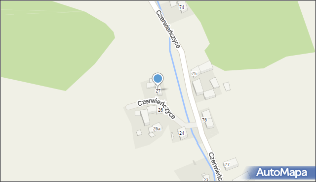 Czerwieńczyce, Czerwieńczyce, 27, mapa Czerwieńczyce
