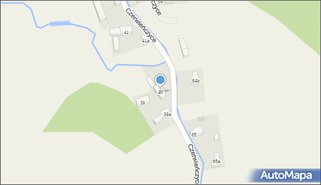 Czerwieńczyce, Czerwieńczyce, 40, mapa Czerwieńczyce