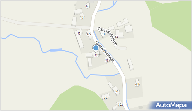 Czerwieńczyce, Czerwieńczyce, 41, mapa Czerwieńczyce