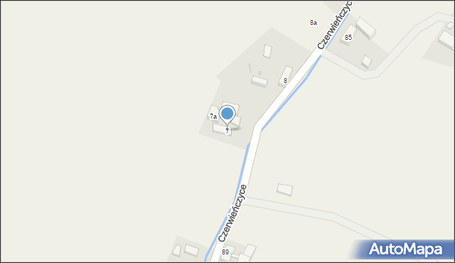 Czerwieńczyce, Czerwieńczyce, 7, mapa Czerwieńczyce