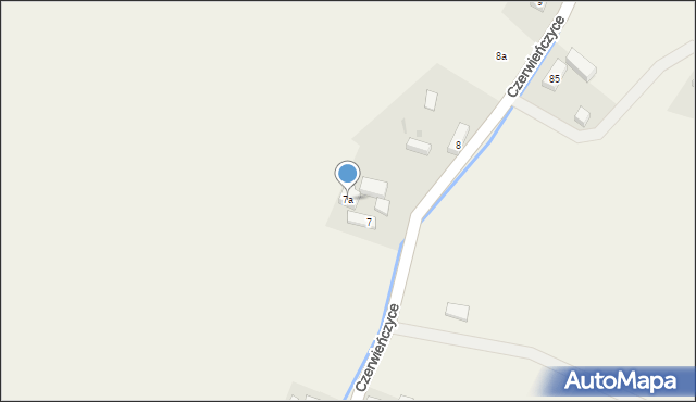 Czerwieńczyce, Czerwieńczyce, 7a, mapa Czerwieńczyce