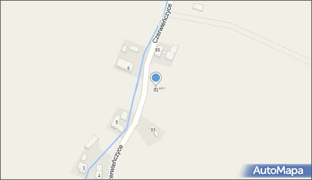 Czerwieńczyce, Czerwieńczyce, 91, mapa Czerwieńczyce