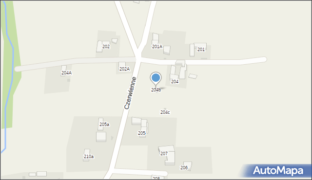 Czerwienne, Czerwienne, 204b, mapa Czerwienne