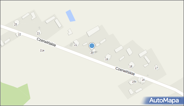 Czerwińskie, Czerwińskie, 20, mapa Czerwińskie