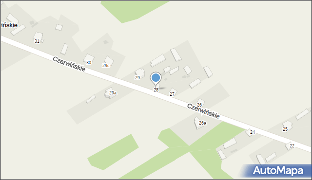 Czerwińskie, Czerwińskie, 28, mapa Czerwińskie