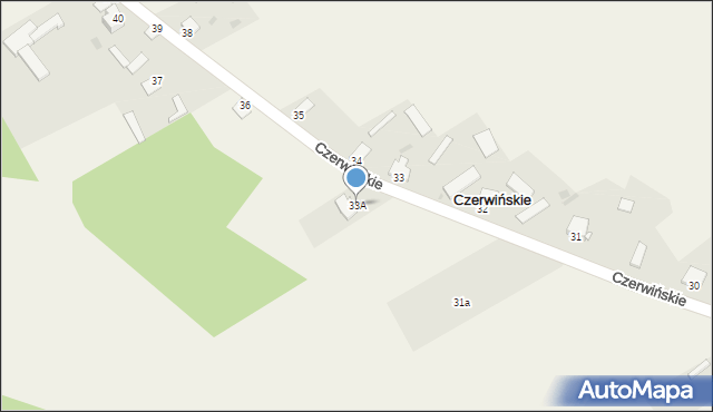 Czerwińskie, Czerwińskie, 33A, mapa Czerwińskie