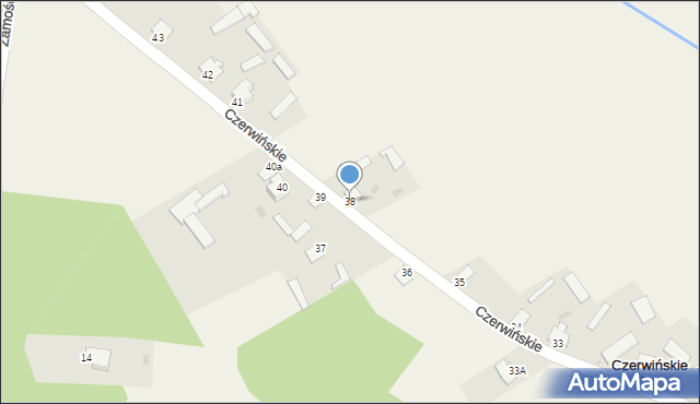 Czerwińskie, Czerwińskie, 38, mapa Czerwińskie