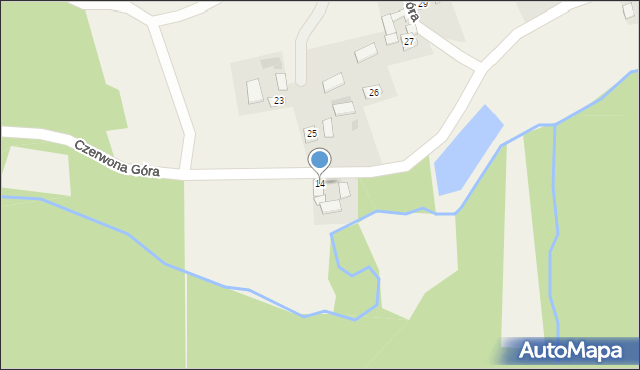 Czerwona Góra, Czerwona Góra, 14, mapa Czerwona Góra