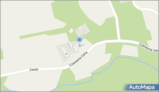 Czerwona Góra, Czerwona Góra, 16, mapa Czerwona Góra