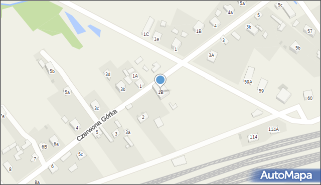 Czerwona Górka, Czerwona Górka, 1B, mapa Czerwona Górka