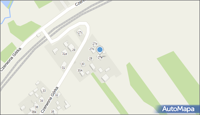Czerwona Górka, Czerwona Górka, 27e, mapa Czerwona Górka