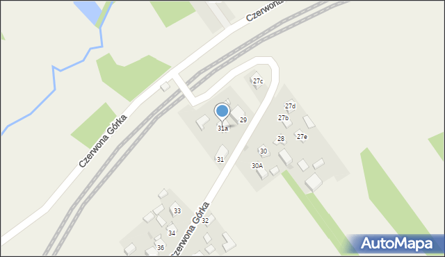 Czerwona Górka, Czerwona Górka, 31a, mapa Czerwona Górka
