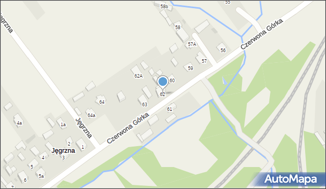 Czerwona Górka, Czerwona Górka, 62, mapa Czerwona Górka