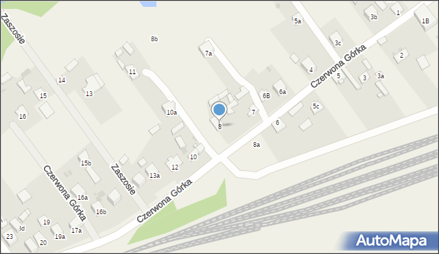 Czerwona Górka, Czerwona Górka, 8, mapa Czerwona Górka