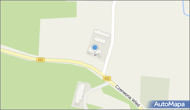 Czerwona Wieś, Czerwona Wieś, 2a, mapa Czerwona Wieś