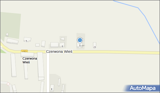 Czerwona Wieś, Czerwona Wieś, 7, mapa Czerwona Wieś