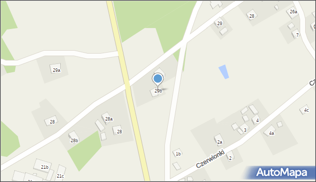 Czerwona Woda, Czerwionki, 29b, mapa Czerwona Woda