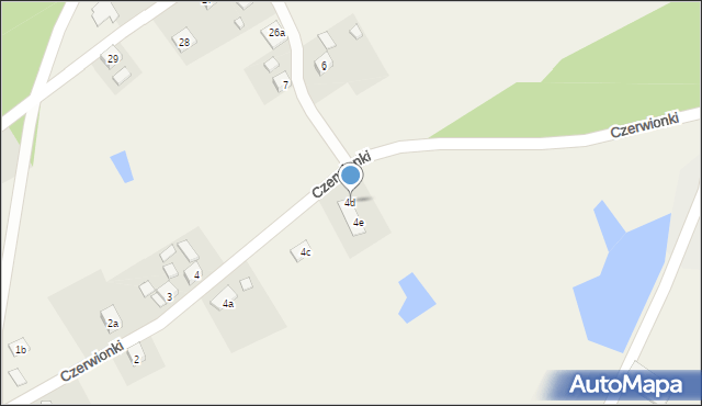 Czerwona Woda, Czerwionki, 4d, mapa Czerwona Woda