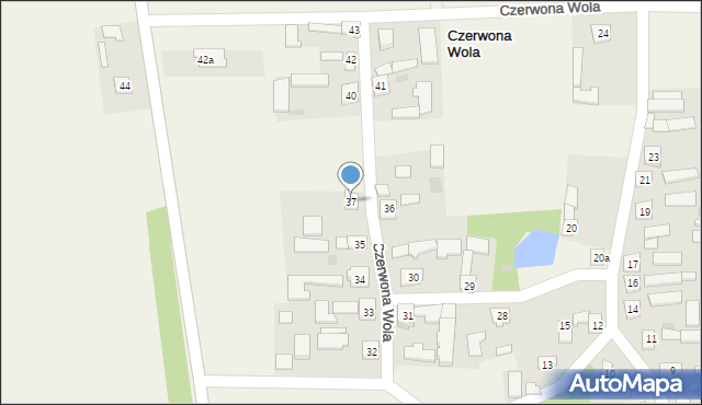 Czerwona Wola, Czerwona Wola, 37, mapa Czerwona Wola