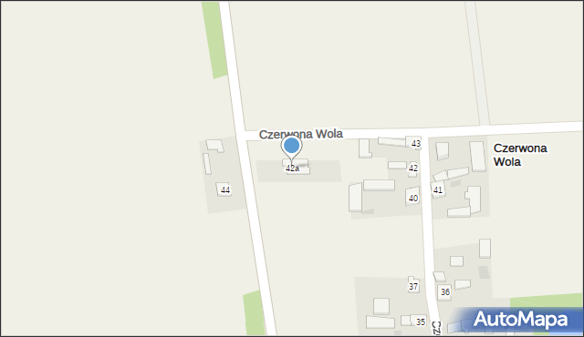 Czerwona Wola, Czerwona Wola, 42a, mapa Czerwona Wola