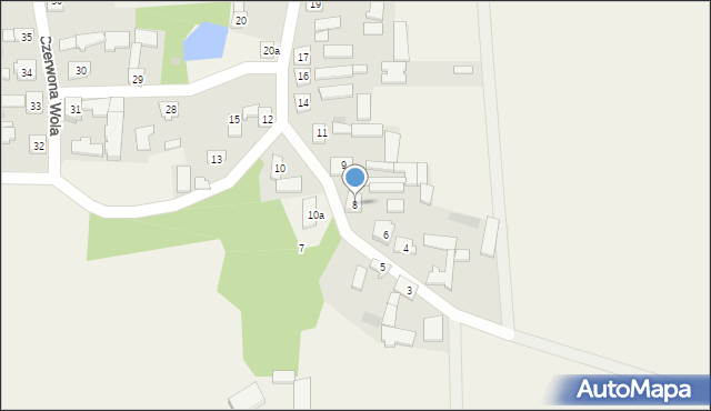 Czerwona Wola, Czerwona Wola, 8, mapa Czerwona Wola