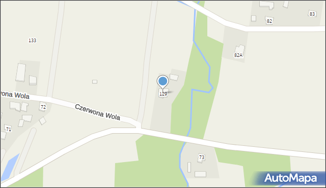 Czerwona Wola, Czerwona Wola, 129, mapa Czerwona Wola