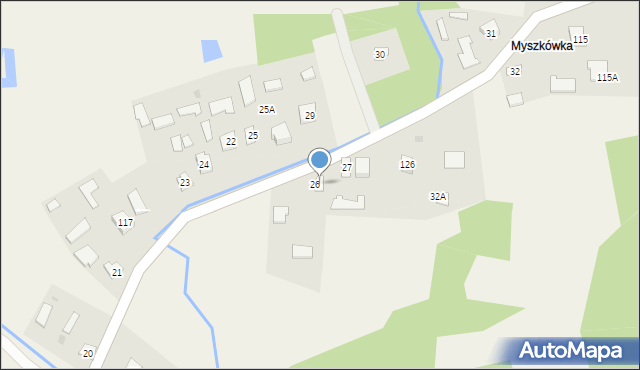 Czerwona Wola, Czerwona Wola, 26a, mapa Czerwona Wola