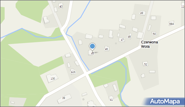 Czerwona Wola, Czerwona Wola, 45, mapa Czerwona Wola