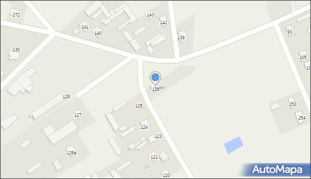 Czerwone, Czerwone, 126, mapa Czerwone