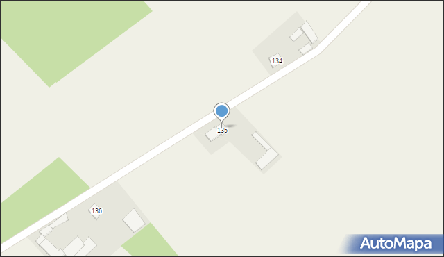 Czerwone, Czerwone, 135, mapa Czerwone