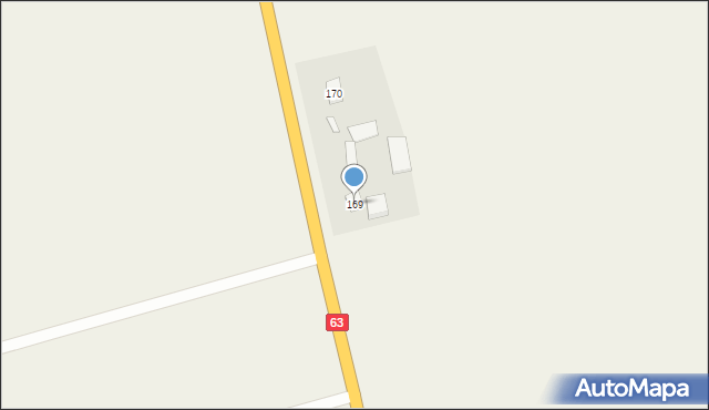 Czerwone, Czerwone, 169, mapa Czerwone