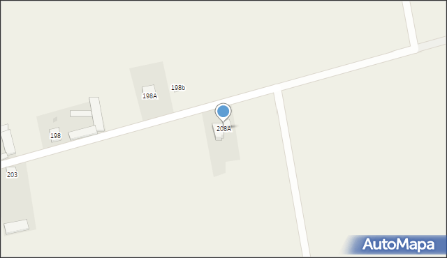 Czerwone, Czerwone, 208A, mapa Czerwone